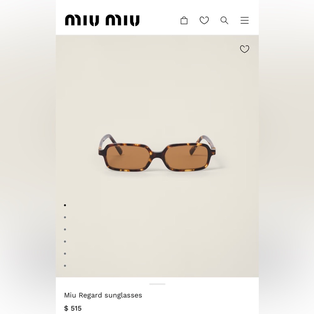 Miu Miu Brown Tortoise Regard Sunglasses